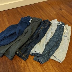 6 pairs Boy pants lot grey navy Jean cotton comfy